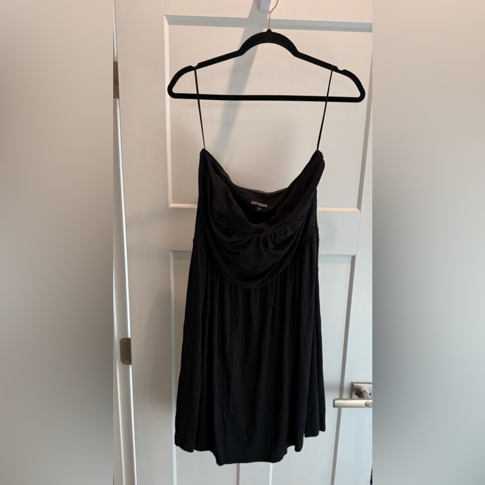 Express Strapless Black Dress